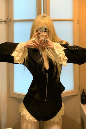 Rase le sol Waist-Tied Wool Blazer & Shorts Set