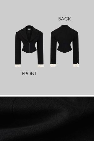 Rase le sol Waist-Tied Wool Blazer & Shorts Set