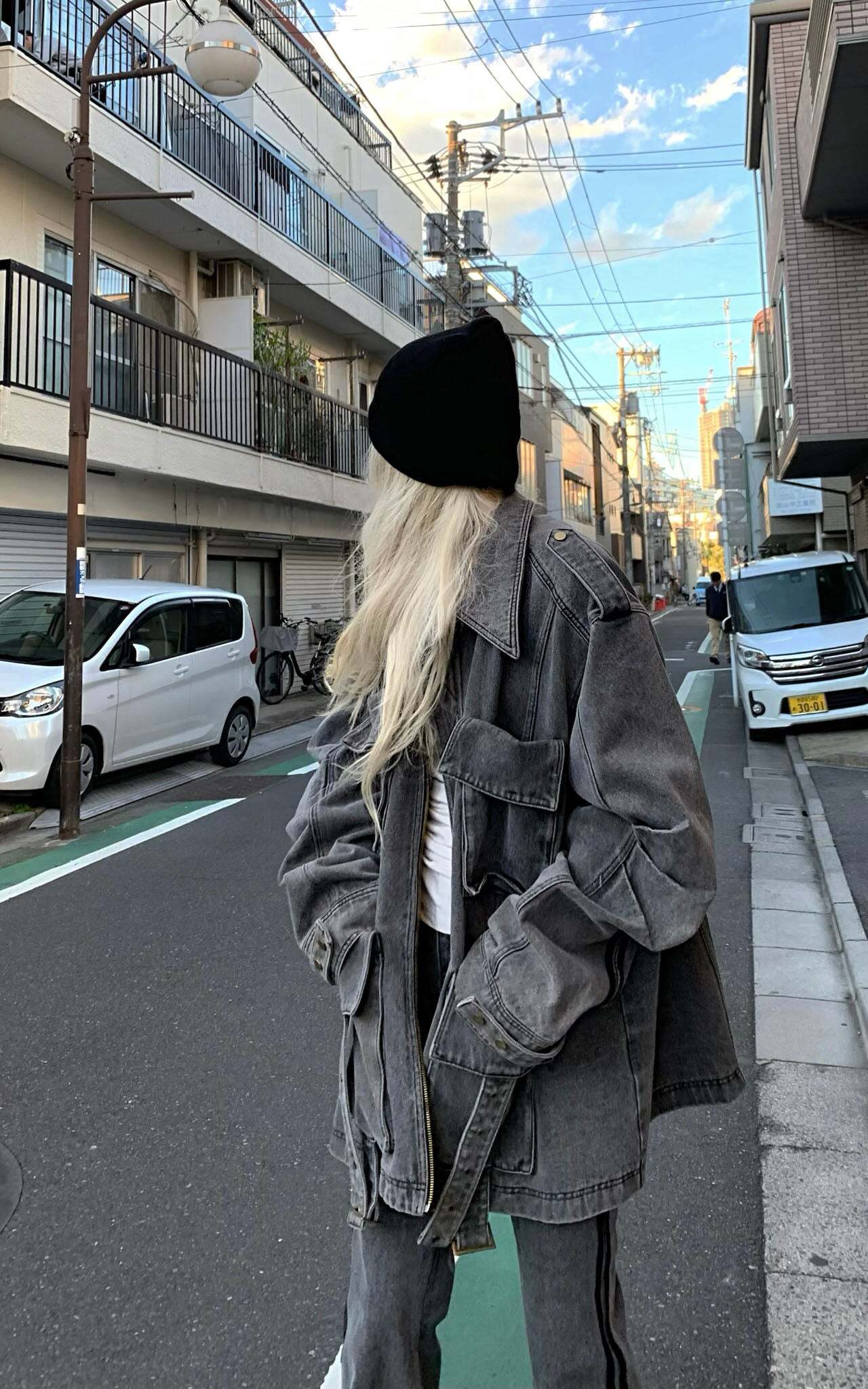 Rase le sol Washed Denim Utility Jacket Rase le sol Washed Denim Utility Jacket