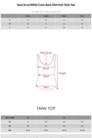 Rase le sol White Cross-Back Slim Knit Tank Top