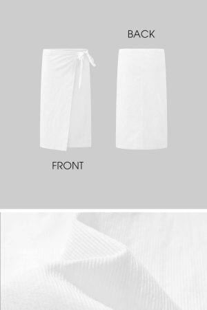 Rase le sol White Split Hem Utility Pants