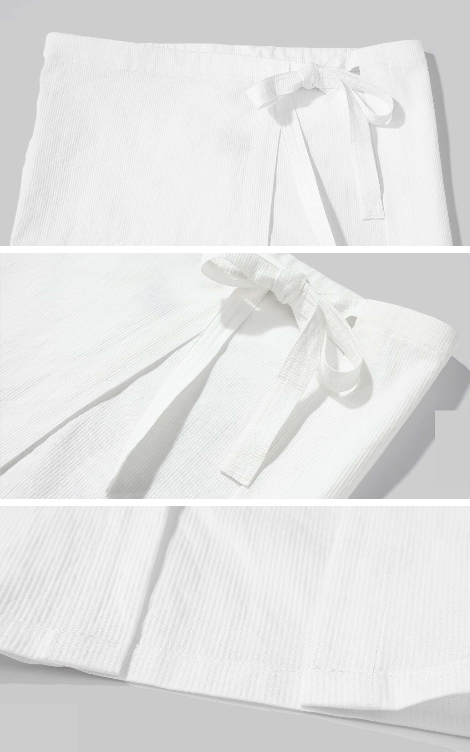 Rase le sol White Split Hem Utility Pants Rase le sol White Split Hem Utility Pants