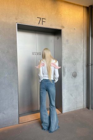 Rase le sol Wing Hoodie Black Fitted Cotton Long Sleeve Top