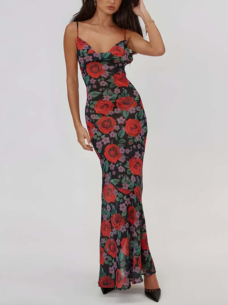 Red Rose Maxi Dress Red Rose Maxi Dress