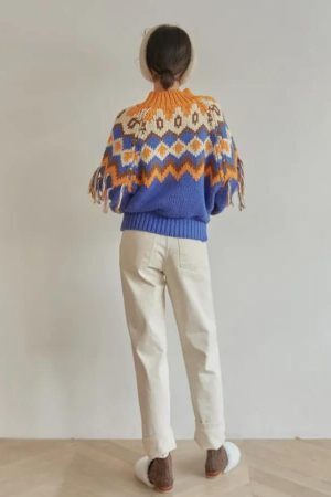 Retro Pattern Knitted Christmas Sweater