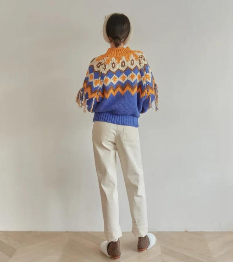 Retro Pattern Knitted Christmas Sweater Retro Pattern Knitted Christmas Sweater