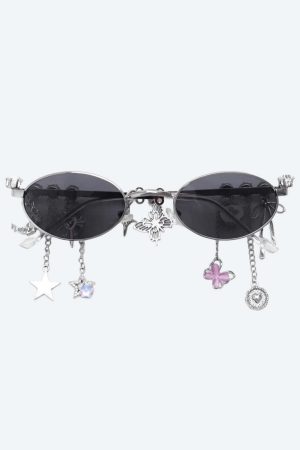 Rhinestone Oval Glasses