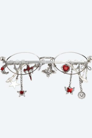 Rhinestone Oval Glasses