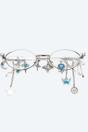 Rhinestone Oval Glasses