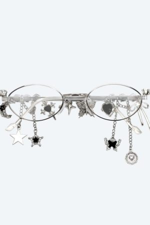 Rhinestone Oval Glasses
