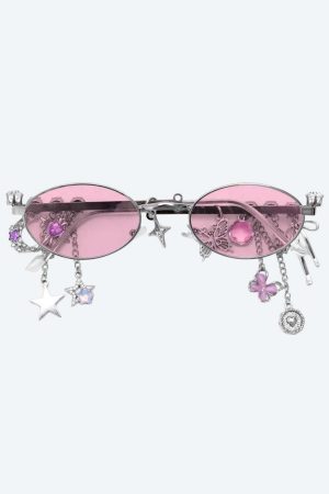 Rhinestone Oval Glasses
