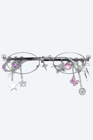 Rhinestone Oval Glasses