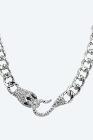Rhinestone Snake Necklace