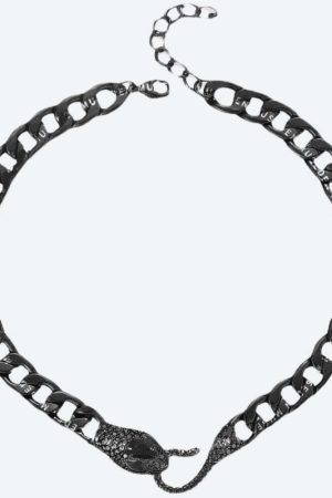 Rhinestone Snake Necklace