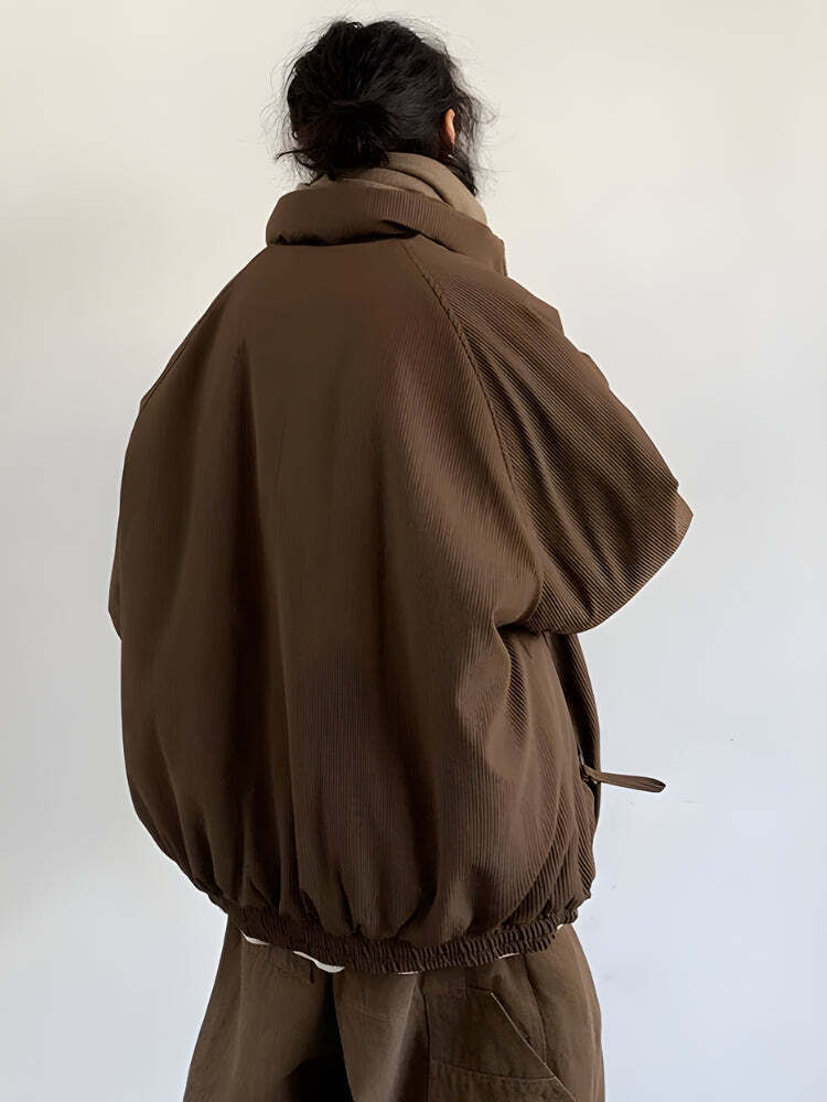 Ribbed High Neck Jacket Ribbed High Neck Jacket