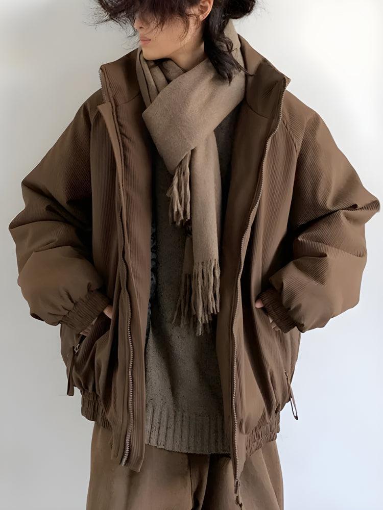 Ribbed High Neck Jacket Ribbed High Neck Jacket