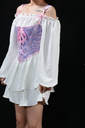 Ribbon Detailed Corset Top