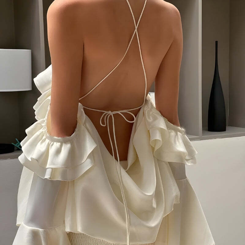 Rose Ruffled Mini Dress Rose Ruffled Mini Dress