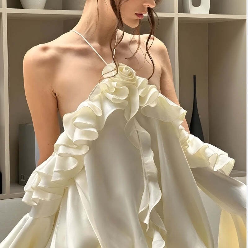 Rose Ruffled Mini Dress Rose Ruffled Mini Dress