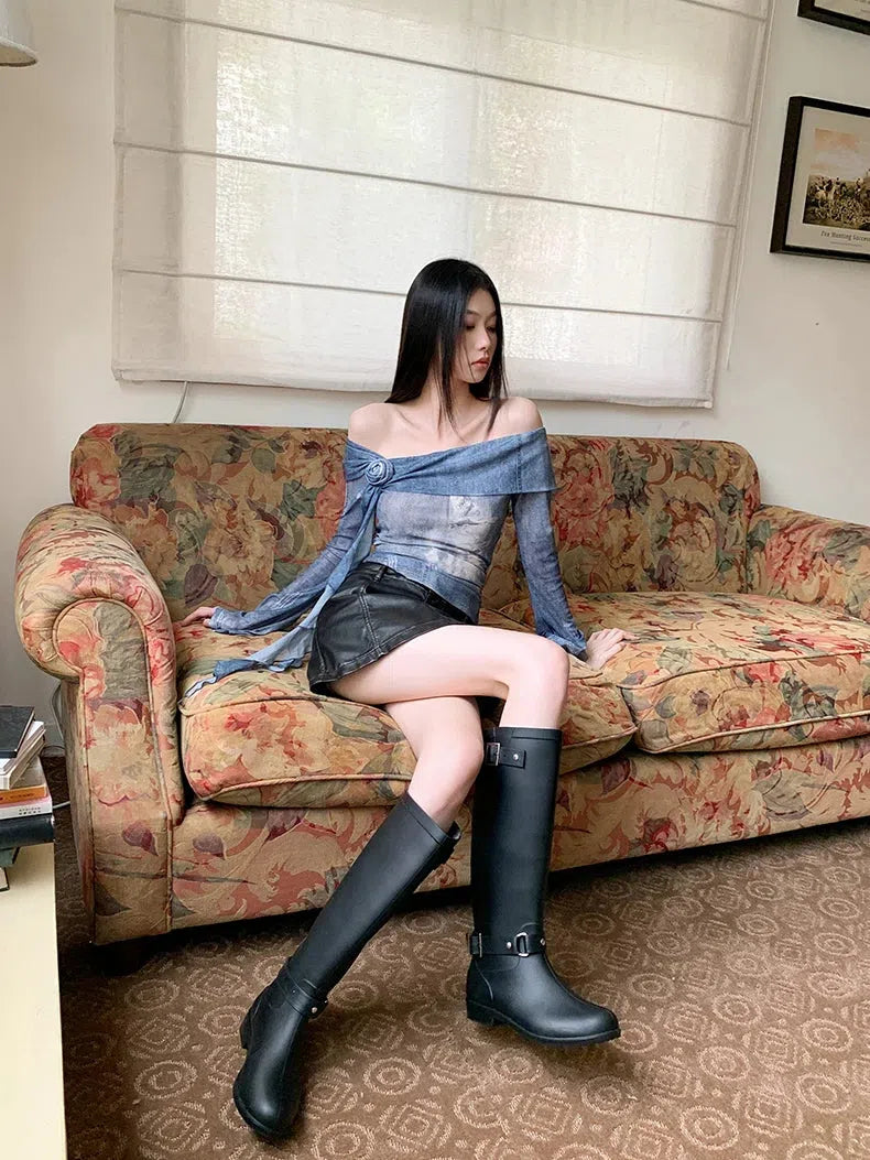 Rose Ruffled Off Shoulder Top Rose Ruffled Off Shoulder Top