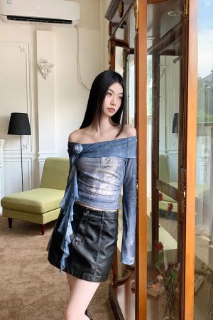 Rose Ruffled Off Shoulder Top