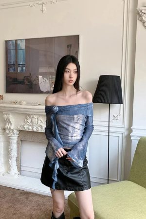 Rose Ruffled Off Shoulder Top