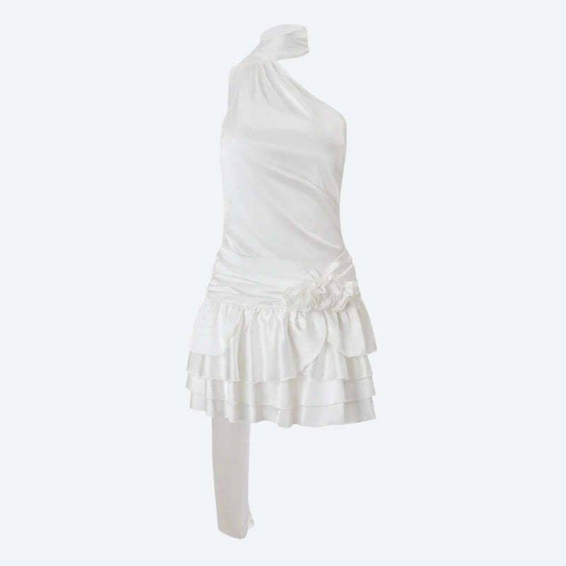 Rose Satin Backless Mini Dress Rose Satin Backless Mini Dress