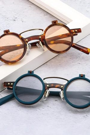 Round Flip-Up Sunglasses