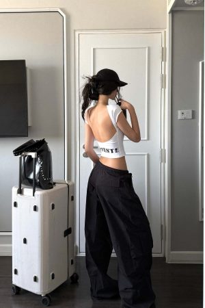 ROVENTE Backless Cap Sleeve Fitted Tee