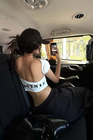 ROVENTE Backless Cap Sleeve Fitted Tee