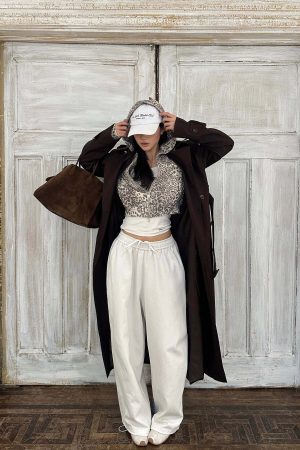 ROVENTE Belted Double-Breasted Trench Coat