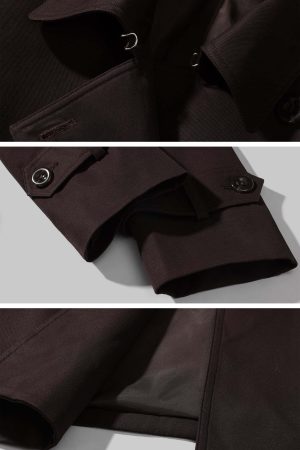 ROVENTE Belted Double-Breasted Trench Coat