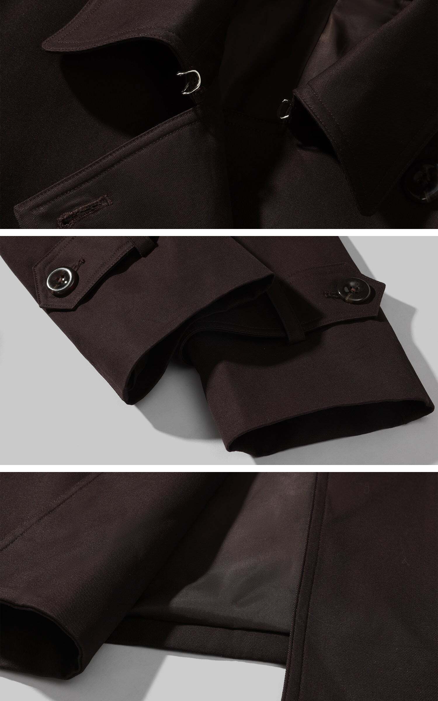 ROVENTE Belted Double-Breasted Trench Coat ROVENTE Belted Double-Breasted Trench Coat
