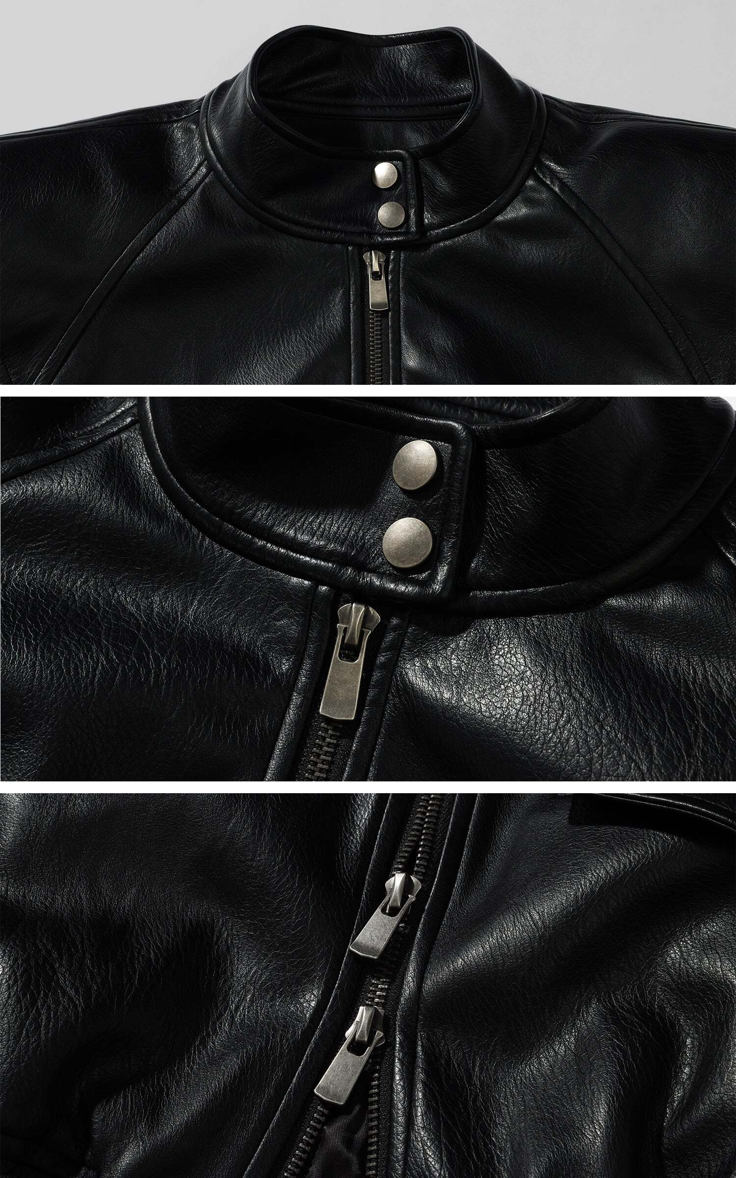 ROVENTE Black Cropped Leather Jacket ROVENTE Black Cropped Leather Jacket