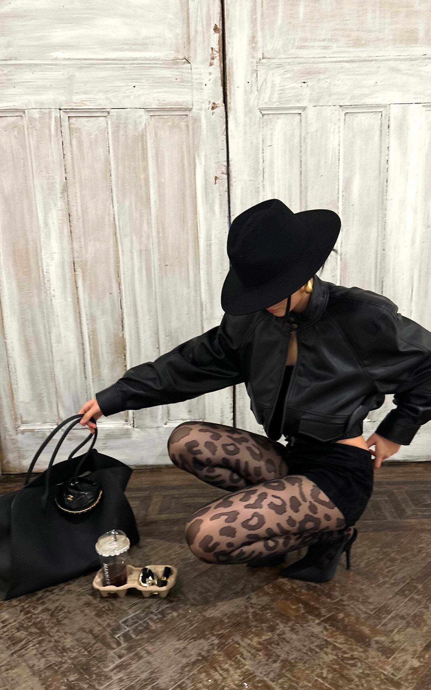 ROVENTE Black Cropped Leather Jacket ROVENTE Black Cropped Leather Jacket