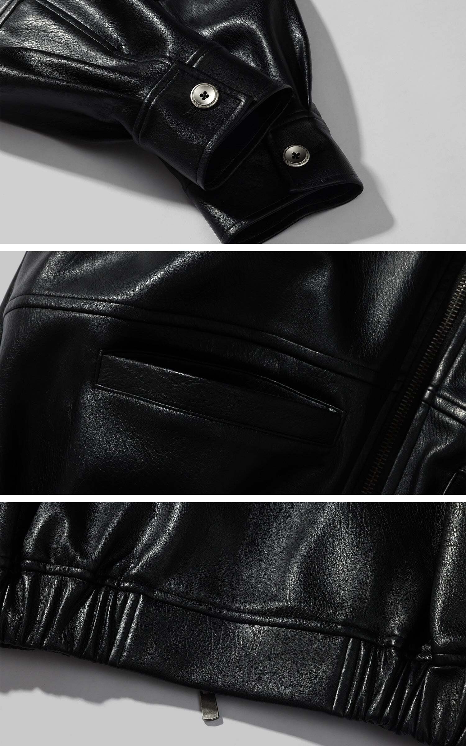 ROVENTE Black Cropped Leather Jacket ROVENTE Black Cropped Leather Jacket