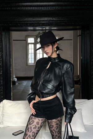 ROVENTE Black Suede High Waist Mini Shorts