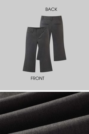 ROVENTE Cropped Flare Trousers Tailored Mid Rise Design