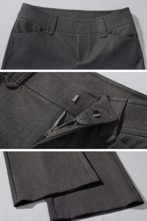 ROVENTE Cropped Flare Trousers Tailored Mid Rise Design