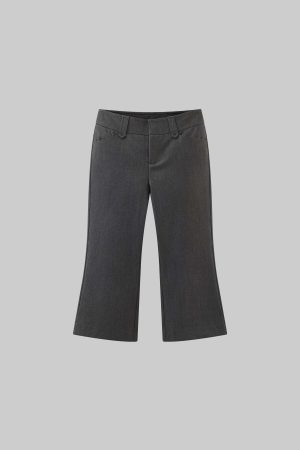 ROVENTE Cropped Flare Trousers Tailored Mid Rise Design