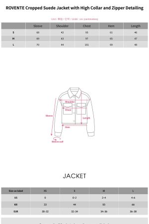 ROVENTE Cropped Suede Jacket with High Collar and Zipper Detailing