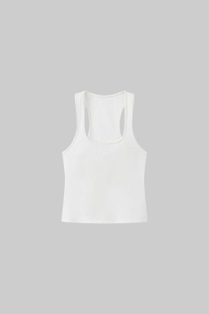 ROVENTE Curve-Hugging Ribbed Tank Top