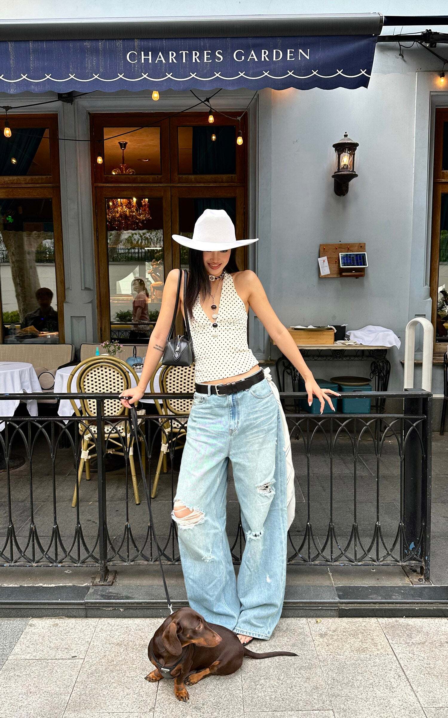 ROVENTE Distressed Wide-Leg Jeans ROVENTE Distressed Wide-Leg Jeans