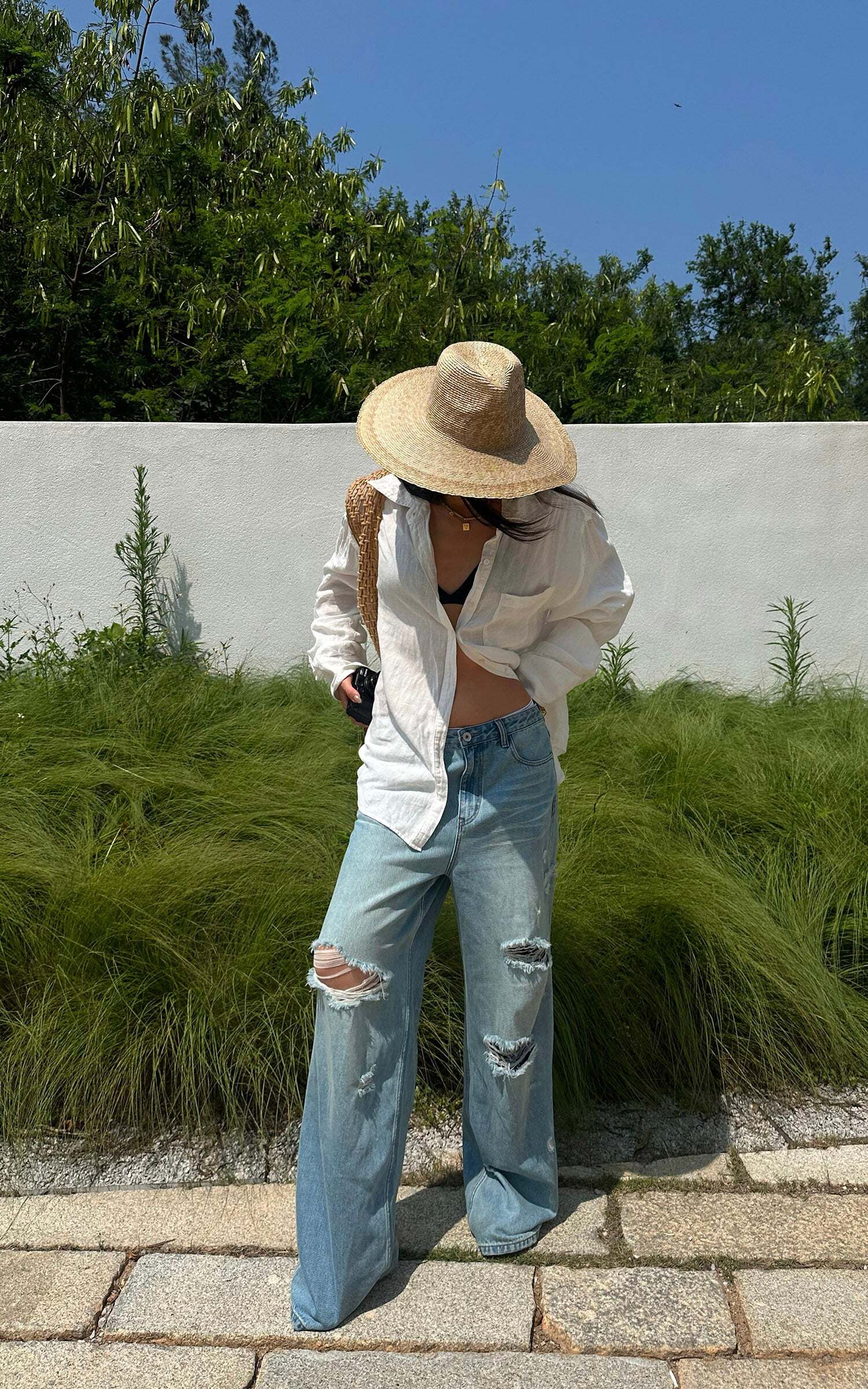 ROVENTE Distressed Wide-Leg Jeans ROVENTE Distressed Wide-Leg Jeans