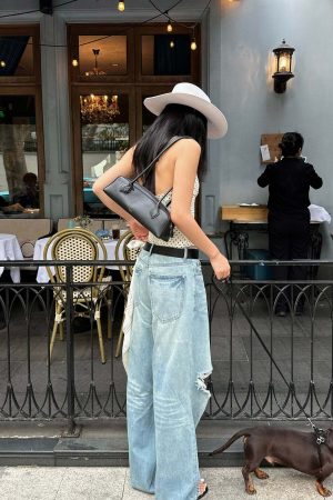 ROVENTE Distressed Wide-Leg Jeans