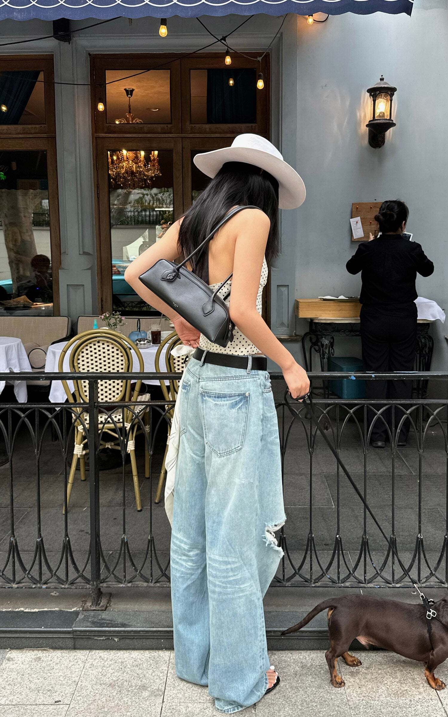 ROVENTE Distressed Wide-Leg Jeans ROVENTE Distressed Wide-Leg Jeans