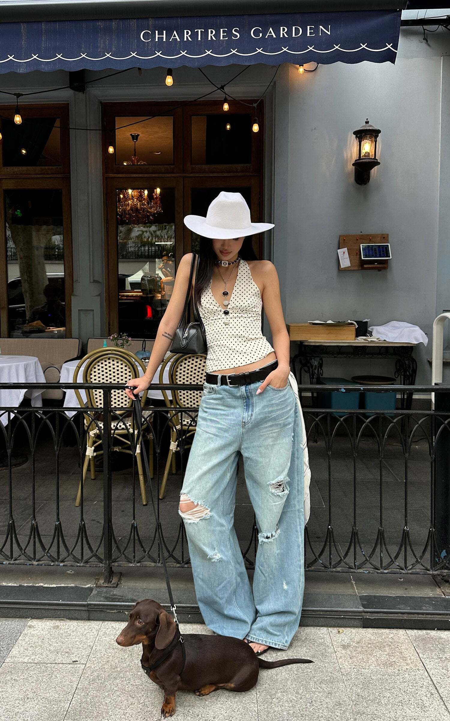 ROVENTE Distressed Wide-Leg Jeans ROVENTE Distressed Wide-Leg Jeans