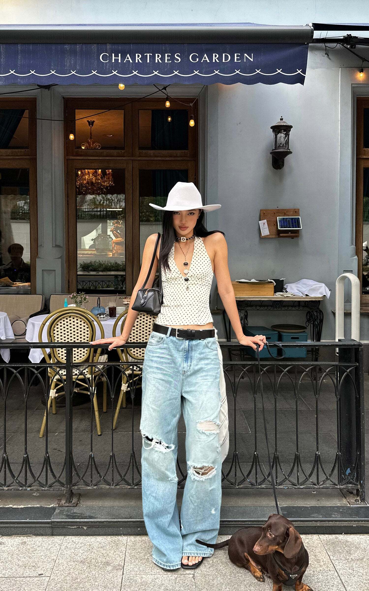 ROVENTE Distressed Wide-Leg Jeans ROVENTE Distressed Wide-Leg Jeans