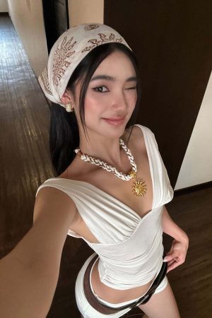 ROVENTE Draped Fitted Tank & Shorts Set