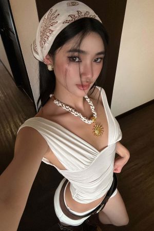 ROVENTE Draped Fitted Tank & Shorts Set